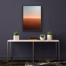 Load image into Gallery viewer, Studio Brambilla Aware Winning Toronto Artist: Home Decor: I love how different colours when used together can evoke how musical harmonies would look if they were visible. Here I have used brown earth tones with light blues for the sky, separated by pure white blending into both colours. Stare at this painting for a moment and you will see and hear the serenity of the harmonics.