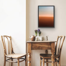 Load image into Gallery viewer, Studio Brambilla Aware Winning Toronto Artist: Home Decor: I love how different colours when used together can evoke how musical harmonies would look if they were visible. Here I have used brown earth tones with light blues for the sky, separated by pure white blending into both colours. Stare at this painting for a moment and you will see and hear the serenity of the harmonics.