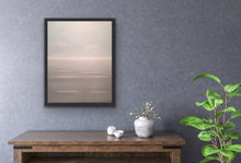 Load image into Gallery viewer, Have you ever noticed how there are days when the sky and the sea are almost the same colour? I wanted to depict that phenomenon with this painting. This is the ultimate serene and tranquil image, perfect for any room of your home to bring peace and quiet to your daily life. If you look closely at the waves you'll notice that they look three dimensional as you get lost in the atmospheric quality of the work. Studio Brambilla Aware Winning Toronto Artist: Home Decor: