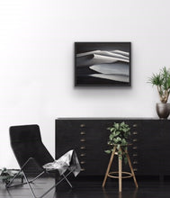 Load image into Gallery viewer, Studio Brambilla Aware Winning Toronto Artist: Home Decor: Although I love colour, sometimes the essence of an image is best seen in black and white. I love the undulations of sand dunes and the different shadows they cast as the sun moves across the sky. Sure, they are usually a sandy brown, but take a look at how the black and white image allows you to see the subtle movements that you would otherwise not notice. A very unique piece that is a conversation starter.