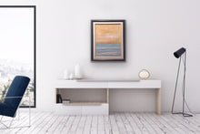 Load image into Gallery viewer, Studio Brambilla Aware Winning Toronto Artist: Home Decor: It's a hot day and the shimmering golden sky welcomes you to take a dip into the refreshing blue water. A peaceful image that will fit in virtually any décor regardless of wall colour.