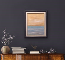 Load image into Gallery viewer, Studio Brambilla Aware Winning Toronto Artist: Home Decor: It's a hot day and the shimmering golden sky welcomes you to take a dip into the refreshing blue water. A peaceful image that will fit in virtually any décor regardless of wall colour.