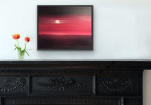 Load image into Gallery viewer, Studio Brambilla Aware Winning Toronto Artist: Home Decor: I love the drama of the evening sky...ever changing ever beautiful. This work represents how a sailor uses the sky to navigate. Have you ever heard the sailing expression "Red sky at night, sailors delight. Red sky in the morning sailors take warning"? Well this is the red night sky so you can expect your morning to be smooth sailing. Cheers. At 24"x30" this is a good sized oil on canvas that can look great on light or dark coloured walls.