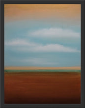 Load image into Gallery viewer, Studio Brambilla Aware Winning Toronto Artist: Home Decor: This painting, with its shimmering gold paint will make you feel great every time you look at it. Colourful and cheerful, and perfect for any room in your home. This is a 14"x18" oil on wood panel with a buffed resin satin finish and a black floating frame.