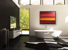 Load image into Gallery viewer, Studio Brambilla Aware Winning Toronto Artist: Home Decor: Imagine what our prehistoric ancestors thought when they saw this evening sky. How dramatic, how beautiful. Why is the sky these colours? What does it mean? Are the gods angry or happy? What will tomorrow bring? What's on the other side of that horizon? We look at a sunset for its beauty but our ancestors had many unanswered questions with every sunset and sunrise they saw.