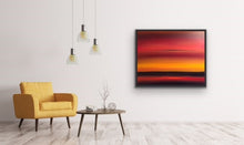 Load image into Gallery viewer, Studio Brambilla Aware Winning Toronto Artist: Home Decor: Imagine what our prehistoric ancestors thought when they saw this evening sky. How dramatic, how beautiful. Why is the sky these colours? What does it mean? Are the gods angry or happy? What will tomorrow bring? What's on the other side of that horizon? We look at a sunset for its beauty but our ancestors had many unanswered questions with every sunset and sunrise they saw.