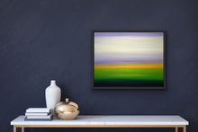 Load image into Gallery viewer, Studio Brambilla Aware Winning Toronto Artist: Home Decor: The world is a field of colours. Here we have the beginnings of a serene sunset casting a beautiful lavender glow in the sky which is softened by some lazy hazy clouds. If you squint you eyes a bit you can feel like you are standing in a grassy field being surrounded by this atmospheric work.