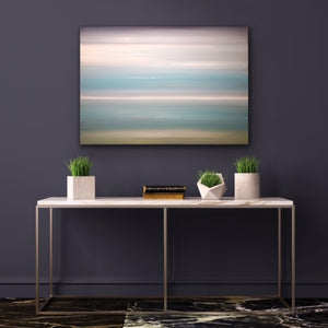 Studio Brambilla Aware Winning Toronto Artist: Home Decor: This peaceful and tranquil  colour field painting is sold but available for commission. See the How to Commission a Painting tab.   30"x40" Oil on Canvas with black floating frame.