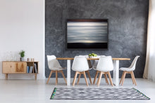 Load image into Gallery viewer, I often like to show the passage of time in what is otherwise a static image. In this work, I have chosen to depict both dawn and dusk in the same painting. Dawn at the bottom horizon line and dusk at the upper horizon line with just a hint of morning yellow at the bottom and a hint of evening pink at the top. A great conversation piece for your guests when entertaining. Studio Brambilla Aware Winning Toronto Artist: Home Decor: