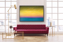 Load image into Gallery viewer, Studio Brambilla Aware Winning Toronto Artist: Home Decor: Do you ever wonder how children see the world? Picasso said the best artists are those that can see the world through the eyes of children. So here is my attempt to channel how a child sees a beautiful day on the beach. Atmospheric, ethereal and minimalistic.