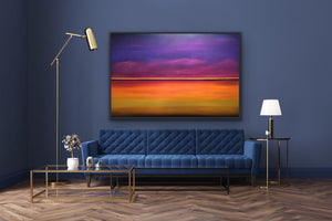 Studio Brambilla Aware Winning Toronto Artist: Home Decor: This is a surreal and minimalistic view of the beautiful colours that exist above and below the horizon. It creates an atmospheric and ethereal image for you to use to meditate, relax and dream.