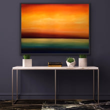 Load image into Gallery viewer, Studio Brambilla Aware Winning Toronto Artist: Home Decor: How did our prehistoric ancestors see their world? For them the horizon was their TV set. The colours of the sky and water were constantly changing and they knew not why. I try to evoke how they felt while looking at these spectacles. Minimalist, atmospheric, ethereal and surrealistic.