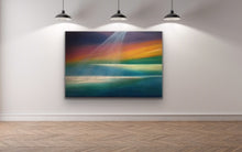 Load image into Gallery viewer, Studio Brambilla Aware Winning Toronto Artist: Home Decor: The majesty of Lake Huron is captured here is a commission I did for a couple who lives on the shore of Huron. They tell me that the lake quite often replicates my painting. Reality imitating art for sure. This image provides multiple horizon lines to keep the viewer engaged so the painting is always fresh.