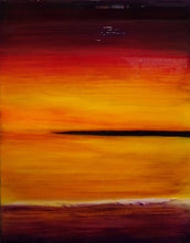 Load image into Gallery viewer, Studio Brambilla Aware Winning Toronto Artist: Home Decor: Looking for a little colour to brighten up your room? This is the perfect piece for you. I start with a wood panel and cover it with Venetian Plaster for texture and then paint on top of that with these beautiful colours that remind me of those really spectacular sunsets that you see now and then.
