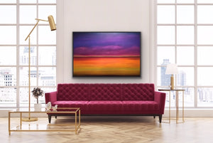 Studio Brambilla Aware Winning Toronto Artist: Home Decor: This is a surreal and minimalistic view of the beautiful colours that exist above and below the horizon. It creates an atmospheric and ethereal image for you to use to meditate, relax and dream.